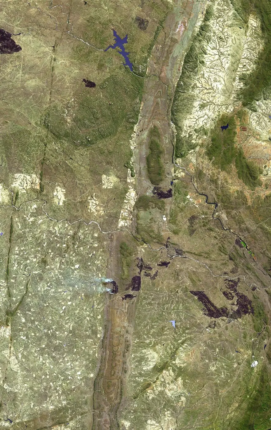 Satellite view of the Great Dyke