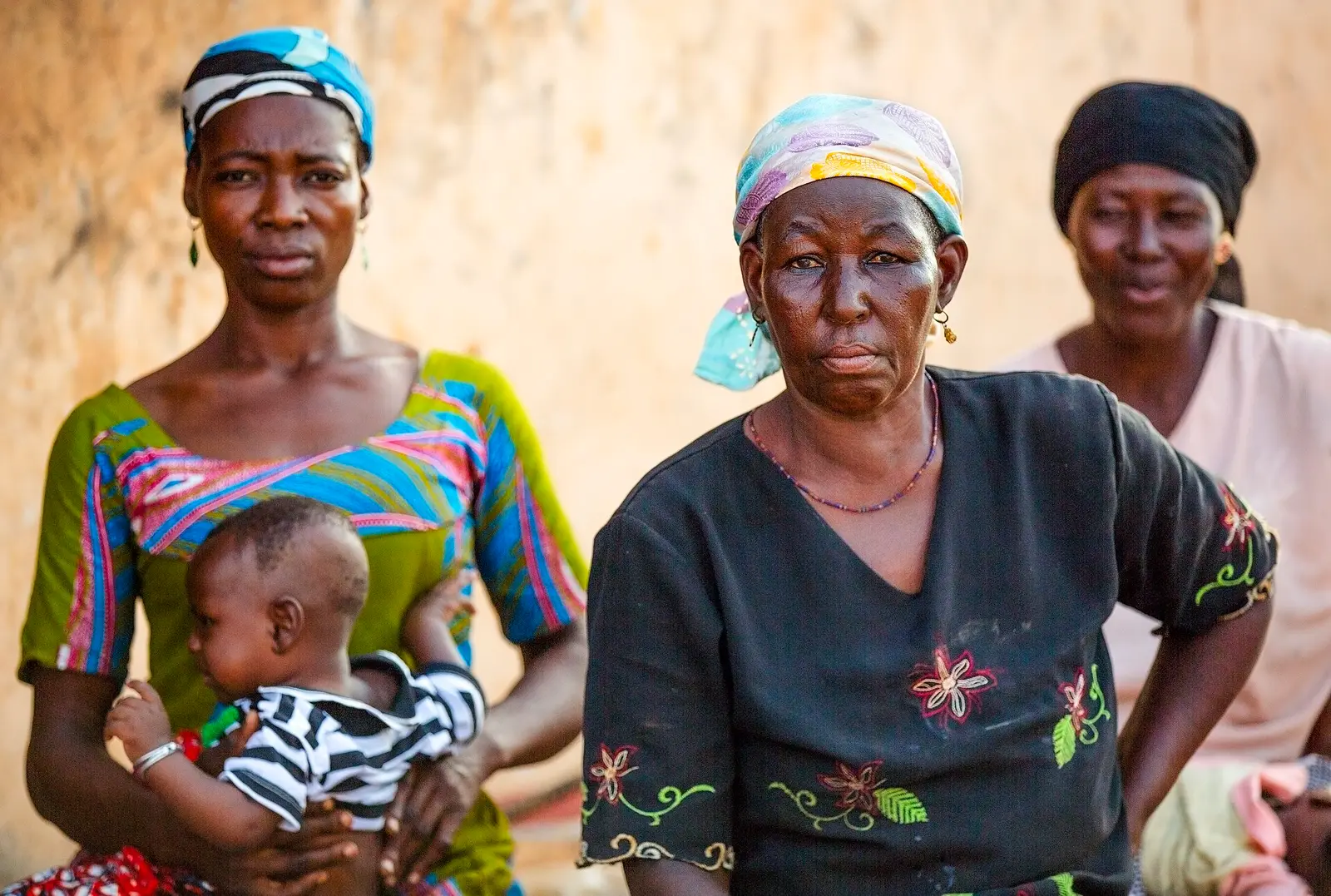 Women from a West African shea processing group